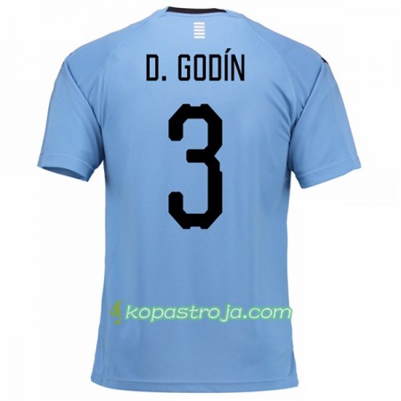 Billiga Fotbollströjor Uruguay D.Godin 3 VM 2018 Hemma tröja